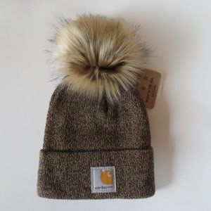 Carhartt Beanie Handmade in USA Pom Kids Cap